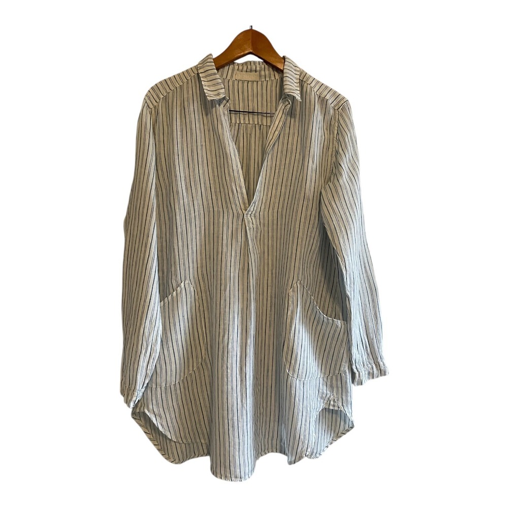 CP Shades Striped Tunic - Gray and White